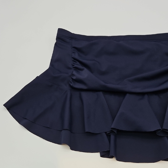 Athleta Women's Shirred Ruffle Swim Skirtini Swim Bottoms-Medium - Picture 4 of 9